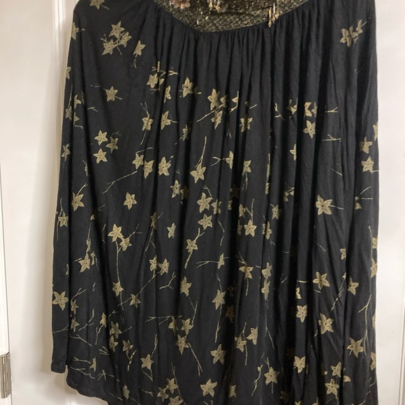 Jane Ashley, Vintage Black Top & skirt Sz L, beaded & Sequined - Picture 3 of 8
